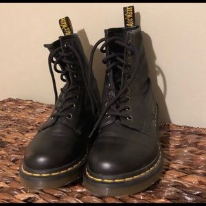 Classic black Dr Martens combat boots